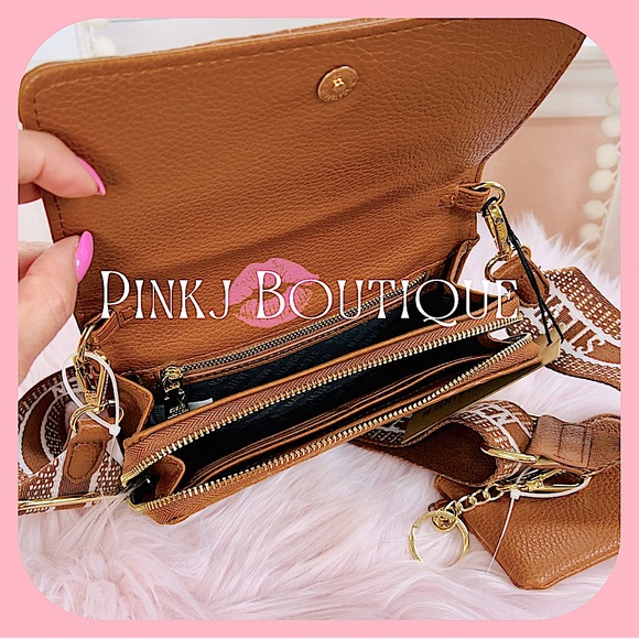 💗👜{Steve Madden} Stylish Brown {COGNAC BLAURIE} Crossbody | Wallet | Bag! - Picture 3 of 7